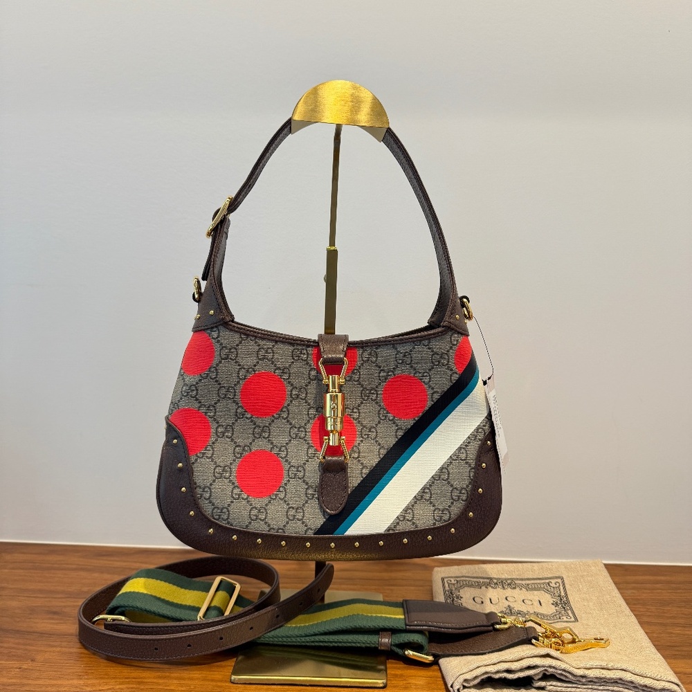SOLD❌Gucci Jackie 1961 GG Supreme Shoulder Bag with 2 strap options